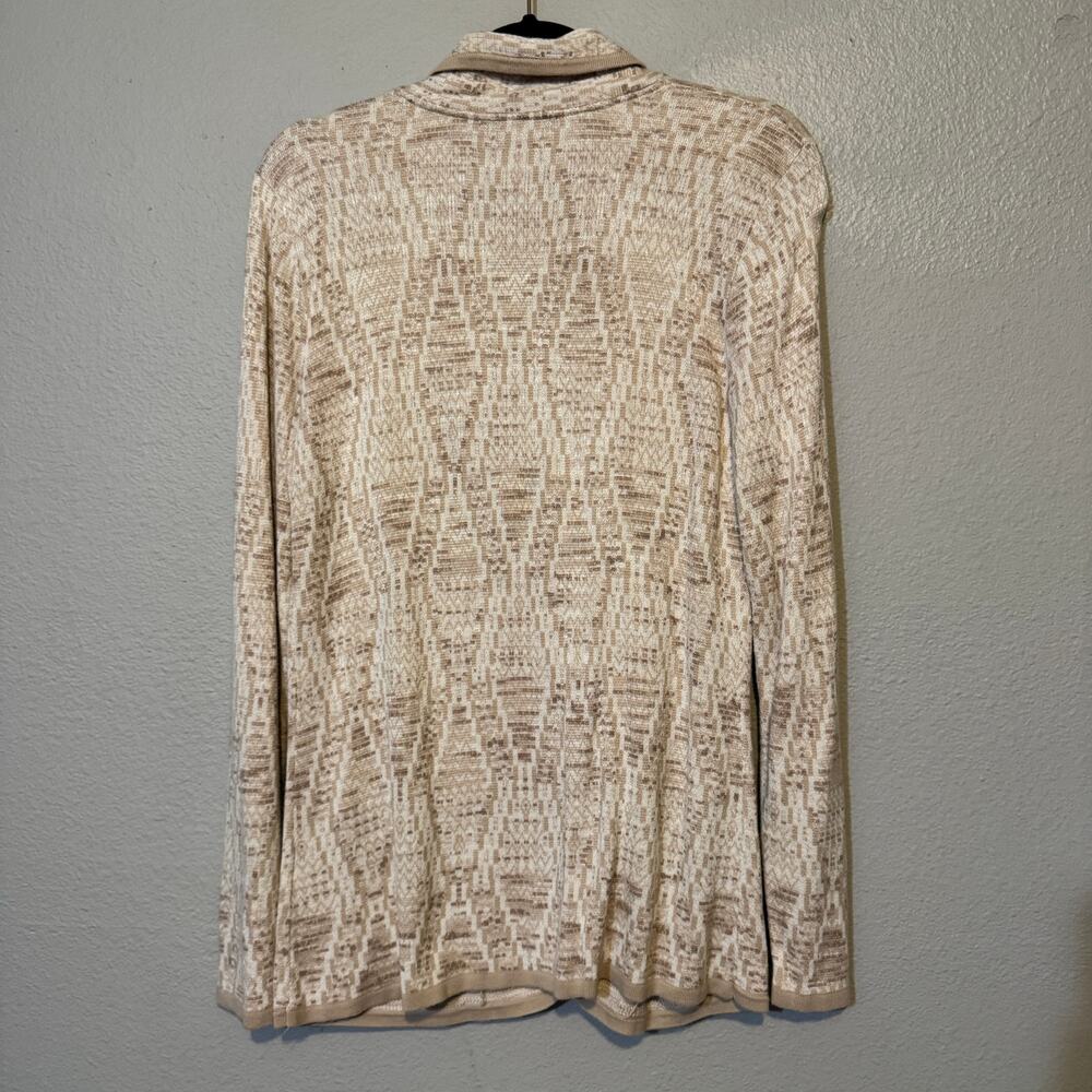 Pendleton Cream And Tan Button Front Blazer Cardi… - image 6